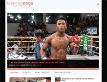 Tablet Screenshot of muaythaipros.com